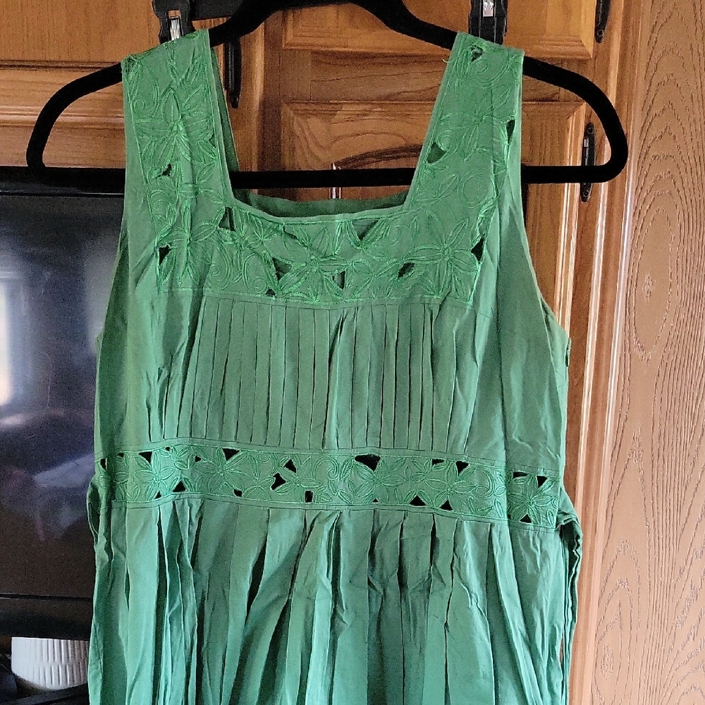 Cotton Green Dress